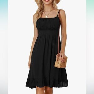 Grace Karin Summer Black Spaghetti Strap dress